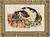 Spaniel on a Bed of Flowers Needlepoint Rug