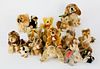 Collection of 18 Antique Steiff Animals with Tags and Buttons