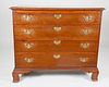 American Chippendale Cherry Graduated Four Drawer Chest, 18th Century