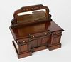 Mahogany Double Compartment Tea Caddy in the Form of a Sideboard, 19th c.