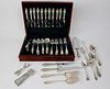 103 Piece Reed and Barton Sterling Silver Flatware Service in the "Pointed Antique" Pattern