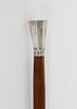 Antique Walking Stick with Paneled Sterling Silver Grip