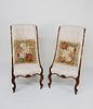 Pair of English Regency Rosewood Slipper Chairs, circa 1840