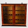 Contemporary Burlwood Hanging Pipe Cabinet