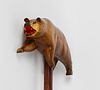Ralph Buckwalter Folk Art Carved Bear Figural Cane