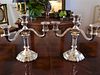 Elegant Pair Of 4 lights French Silver Candelabras by Tétard Frères