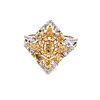 14K Rare Natural Fancy Colored Diamond Ring