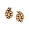 VAN CLEEF & ARPELS, RETRO, YELLOW GOLD AND DIAMOND EARCLIPS