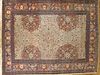 Antique Persian Fereghan Sarouk, Ivory Background Wool 1890 Room Size Rare