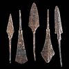 Lot of 5 Medieval European Iron Arrowheads
