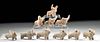 Lot of 10 Ancient Indus Valley Pottery Zebu Bulls