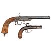 Continental Percussion Parlor Pistol and Allen & Wheelock Percussion Pistol (Lot of 2)