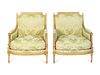 A Pair of Louis XVI Style Giltwood Marquises
Height 39 1/2 x width 32 x depth 24 inches.