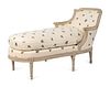 A Louis XVI Style Grey-Painted Chaise Longue
Height 32 x length 60 x width 28 inches.