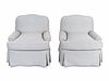 A Pair of Contemporary Upholstered Club Chairs
Height 31 x width 30 x depth 32 inches.