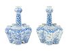 Two Similar Chinese Blue and White Porcelain Tulip Vases
Heights 9 3/4 x diameter 7 inch.
