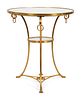 A Directoire Style Gilt-Bronze and Marble Gueridon
Height 27 1/2 x diameter 24 inches.