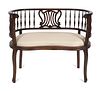 An Edwardian Mahogany Settee
Height 28 x length 35 x depth 17 inches.