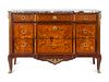 A Louis XVI Style Gilt-Bronze-Mounted Marquetry Commode
Height 34 x length 52 x depth 19 1/2 inches.