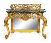 A George II Style Giltwood Console
Height 38 x length 58 x depth 21 inches.
