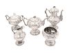 A Tiffany & Co. Silver Five-Piece Tea and Coffee Service
Height of coffeepot 11 5/8 inches.