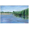 PEDRO DIEGO ALVARADO, El Río Loira visto en San Die, Francia, Signed and dated 1996, Oil on canvas, 8.6 x 13.7" (22 x 35 cm)