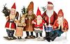 Six composition Santa Claus figures