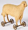Wooly sheep pull toy