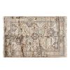 Tapete. Persia. Siglo XX. Estilo Mashad. Elaborado en fibras de lana y algodón. Decorado con motivos hexagonales. 135 x 229 cm