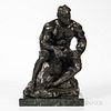 After Auguste Rodin (French, 1840-1917), Copy of Athl?te am?ricain (First Version), A reproductive aftercast; stamped "A. Rodin" of the