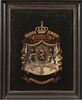 Continental School, 19th Century, Full Arms of the Kingdom of Belgium, Unsigned, inscribed "ROYAUME de BELGIQUE KONINKRIJK BELGIË" with