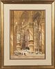 Heinrich Hermann Schafer (German, 1815-1884), Cathedral at Milan, Italy, Titled and signed ".../H. Schäfer" in ink l.l., Condition: Not
