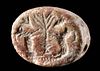 Achaemenid Stone Stamp Seal Bead w/ Ibexes