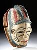 20th C. African Yoruba Painted Wood Gelede Mask