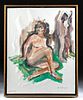 Signed 1960s William Draper Painting - Female Nudes