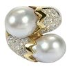 18kt. Diamond and Pearl Ring