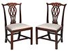 Fine Pair of Chippendale Mahogany Dining Chairs