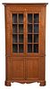 Southern Federal Style Inlaid Corner Cupboard