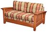 Stickley Arts and Crafts Style Cherry Loveseat