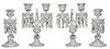 Two Pairs Signed Baccarat Crystal Candelabra