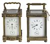 Two Aesthetic Movement French Carriage Clocks