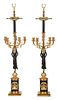 Pair Empire Style Bronze Figural Lamps