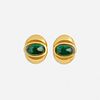 Marina B, Cabochon tourmaline and gold earrings