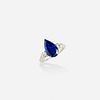 Burma sapphire and diamond ring