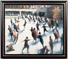 Bill Jacklin "Rockefeller Skaters" Oil on Canvas
