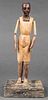Primitive Folk Art Polychrome Wood Doll Mannequin