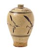 A Cizhou-Type Painted Pottery Vase, Meiping Height 12 inches.
