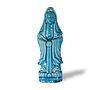 Chinese Blue-Glazed Statue of Guanyin, Republic