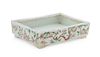 * A Famille Rose Porcelain Rectangular Cachepot Height 2 x length 7 inches.