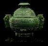 A Spinach Jade Censer Height 4 inches.